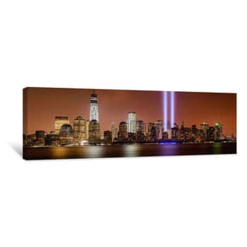 Image of Tribute Lights NYC Panorama Canvas Print