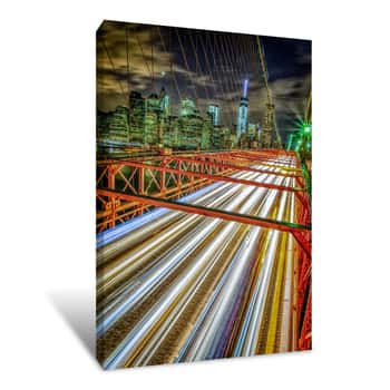 Image of Busy Bridge of NYC Canvas Print