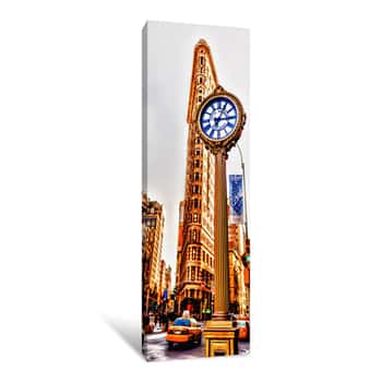 Image of NYC Fifth Avenue Building Street Clock Canvas Print