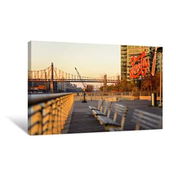 Image of NYC Pier Sunrise Canvas Print