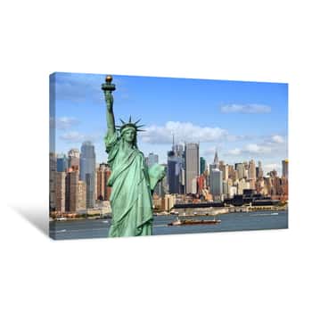 Image of New York Cityscape, Tourism Concept Photograph Canvas Print