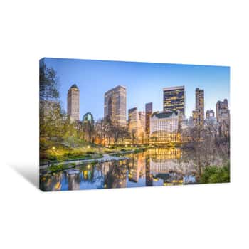 Image of Central Park New York City At Dusk Canvas Print