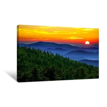 Image of Smoky Mountain Sunset Canvas Print