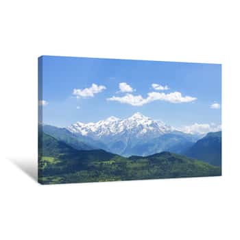 Image of Caucasus Svaneti Rocky Mounts Canvas Print