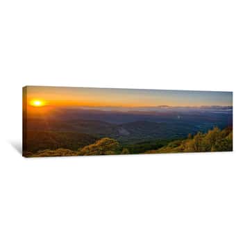 Image of Blue Ridge Parkway Summer Appalachian Mountains Sunset Canvas Print