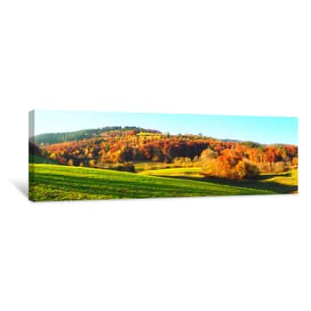 Image of Wald Im Herbst - Abendsonne Canvas Print