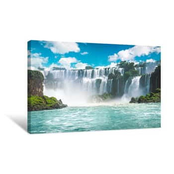 Image of The Amazing Iguazu Waterfalls In Brazil Canvas Print