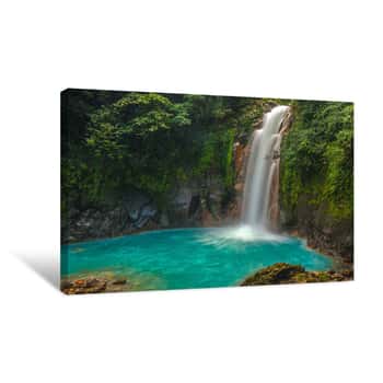 Image of Beautiful Rio Celeste Waterfall Canvas Print