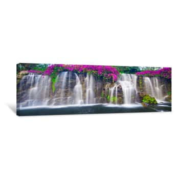 Image of Beautiful Lush Waterfall Canvas Print