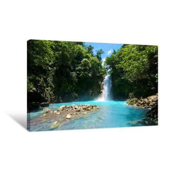 Image of Tenorio Waterfall, Costa Rica Canvas Print