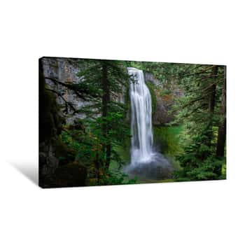 Image of Waterfall Through The Forest Canvas Print