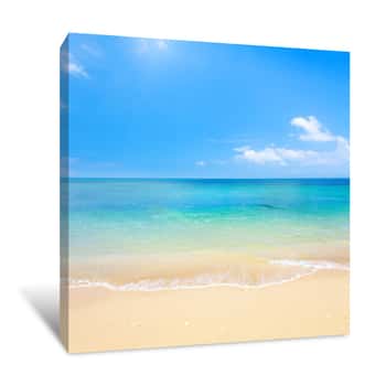 Image of Beach And Tropical Sea Canvas Print