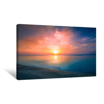 Image of Sunrise Over Sea Canvas Print
