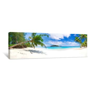 Image of Panorama Of The Tropical Beach In Thailand Canvas Print