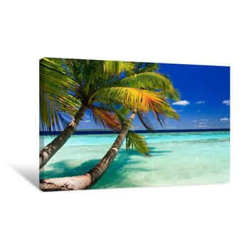 Image of Tropical Paradise At Maldives Canvas Print