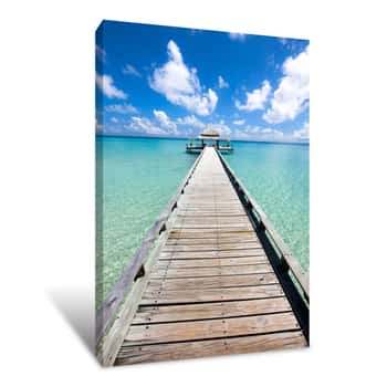Image of Long Pier In The Day Time, Indian Ocean Canvas Print