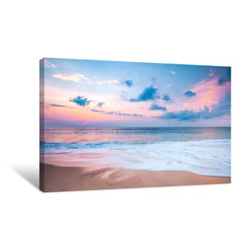 Image of Beautiful Sea Sunset Canvas Print