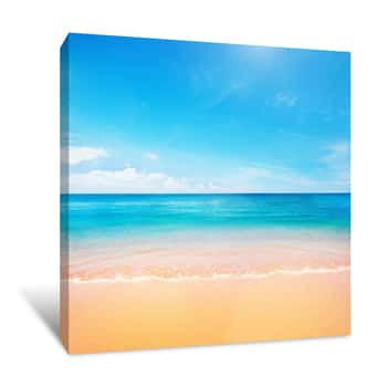 Image of Beach And Tropical Sea Canvas Print