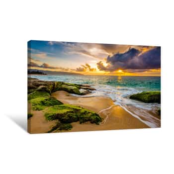 Image of A Beautiful Hawaiian Sunset Canvas Print