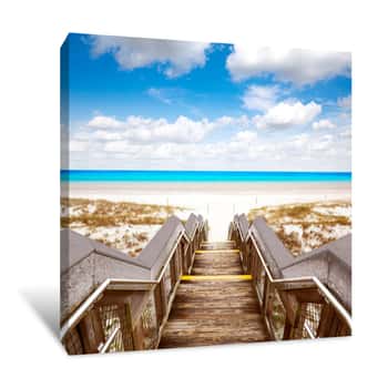 Image of Destin Beach In Florida Ar Henderson State Park Canvas Print
