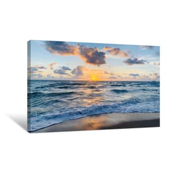 Image of Sunrise On A South Florida Beach Canvas Print