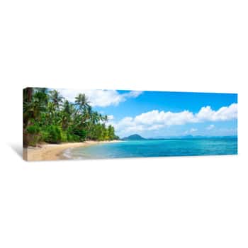 Image of Untouched Tropical Beach Canvas Print