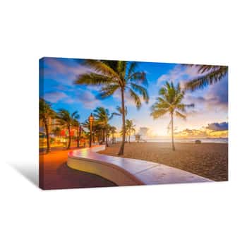 Image of Fort Lauderdale Beach Florida Canvas Print