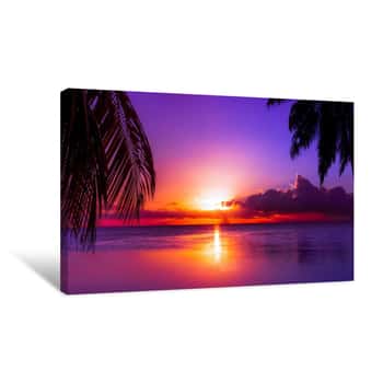 Image of Tahiti Sunset Canvas Print