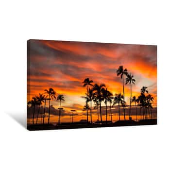 Image of Hawaii Sunset Canvas Print