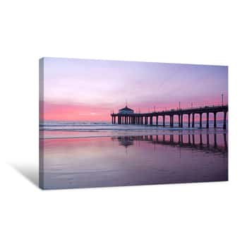 Image of Manhattan Beach Sunset Canvas Print
