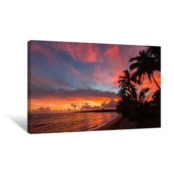 Image of North Shore Oahu Tropical Sunrise Canvas Print