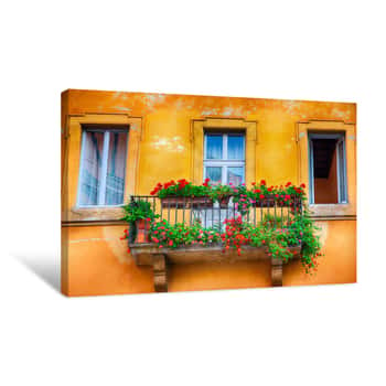 Image of Window In Rome Canvas Print