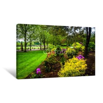 Image of Gardens At Downtown Park, In Bellevue, Washington Canvas Print