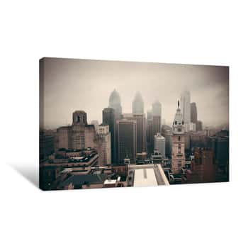 Image of Philadelphia City Rooftop Canvas Print