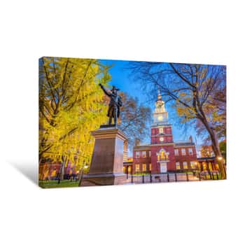 Image of Philadelphia, Pennsylvania, USA At Independence Hall Canvas Print