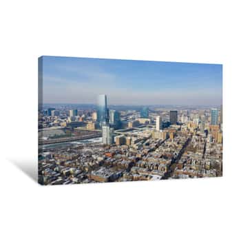 Image of Aerial Photo Downtown Philadelphia PA Skyscrapers Business District By River Canvas Print