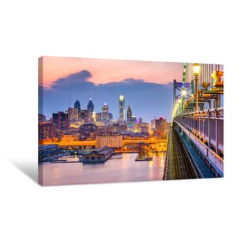 Image of Philadelphia Pennsylvania Skyline Canvas Print