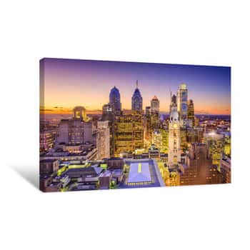 Image of Philadelphia, Pennsylvania, USA Skyline Canvas Print