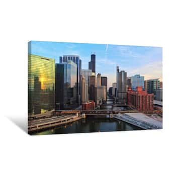 Image of Chicago River From Above Canvas Print