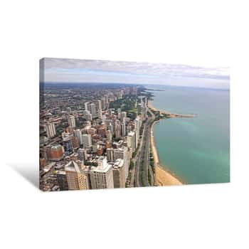 Image of An Aerial Image Of The Chicago, Illinois Skyline Canvas Print