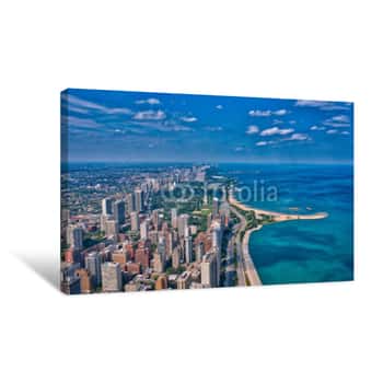 Image of Chicago Skyline Looking North Canvas Print