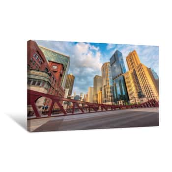 Image of Chicago Downtown At Sunrise Canvas Print
