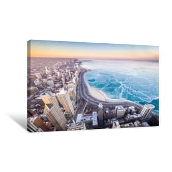 Image of Chicago At Sunset Canvas Print