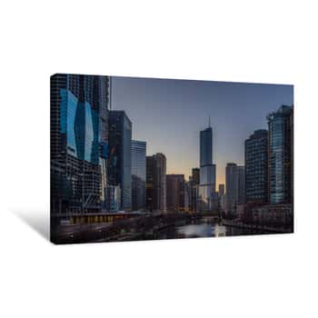 Image of Downtown Chicago Sunrise Canvas Print