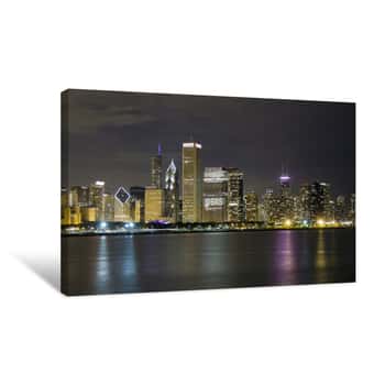 Image of Chicago Downtown In Autumn Canvas Print