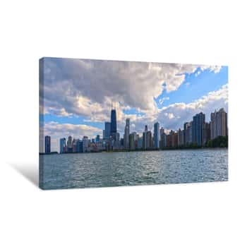 Image of Chicago, Lake Shore Drive, Lake Michigan, North Avenue Beach Canvas Print