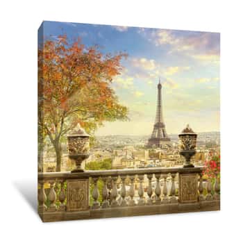Image of Panorama Of Paris Canvas Print