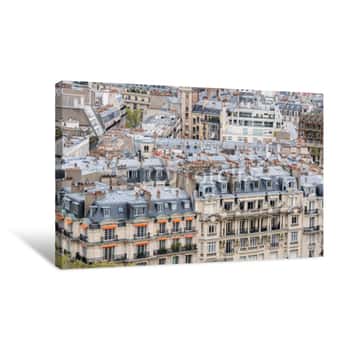 Image of Paris Roofs And Building Cityview Canvas Print