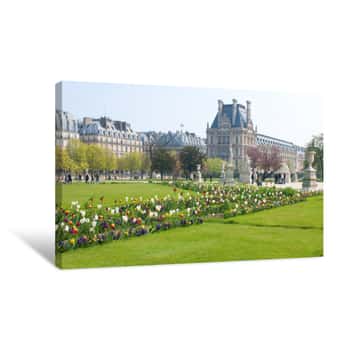 Image of Tuileries Garden In Paris Canvas Print