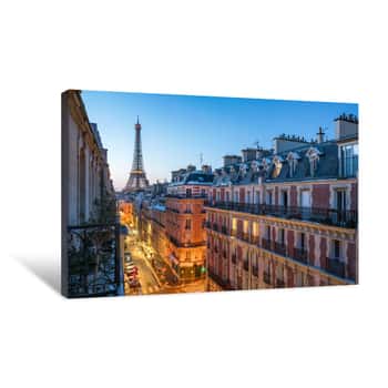 Image of Blick Auf Den Eiffelturm In Paris, Frankreich Canvas Print